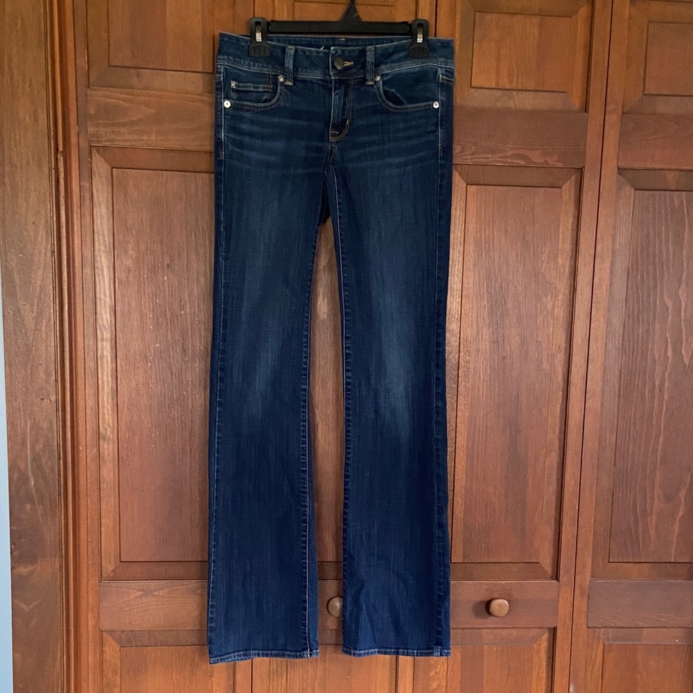 American Eagle Outfitters Slim Bootcut Super Stretch Dark Wash Denim Jeans Sz 6